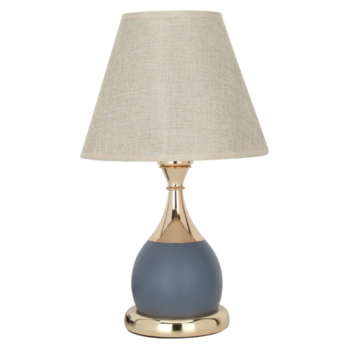 Edison lamp beige with base dark gray gold image 1