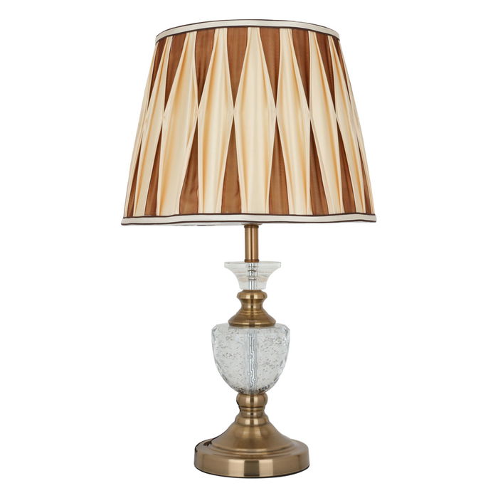 Edison Brown Hazel lamp with golden base image 1