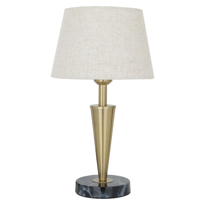 Edison Beige lamp with base gold and black image 1