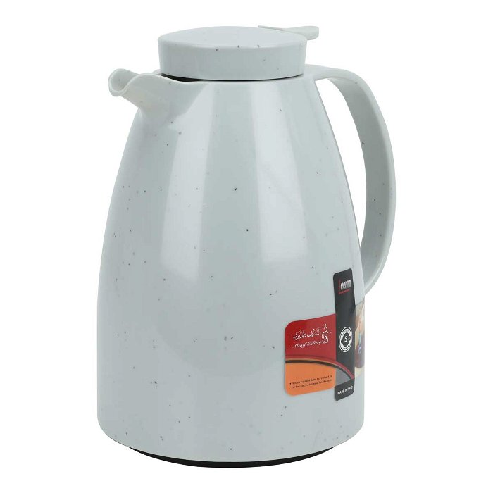 Lima thermos 1-liter light gray marble with push button image 1