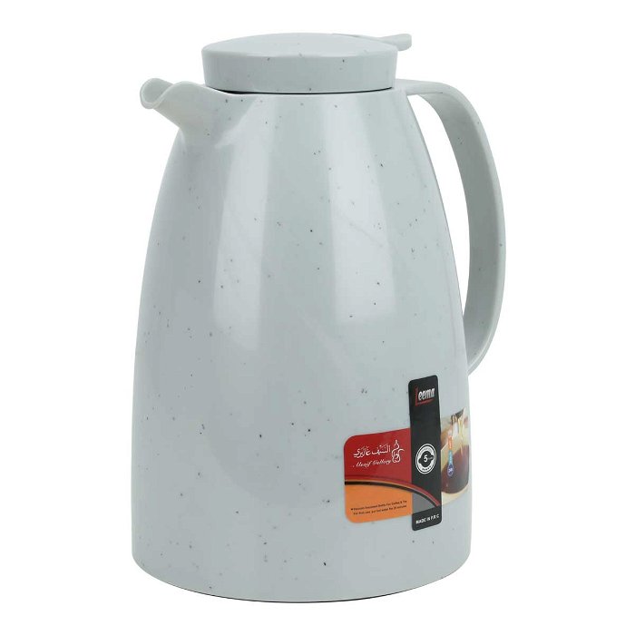 Lima thermos 1.5-liter light gray marble with push button image 1