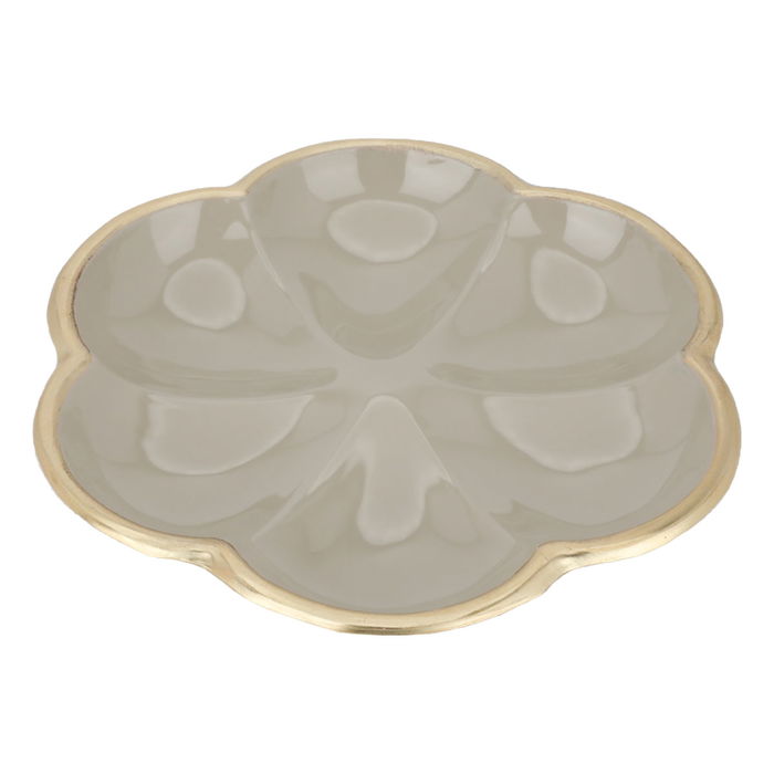 India Plate Serving Sweet Style Rose Light Beige image 1