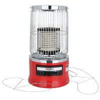 Edison Electric Heater Round Ribbed Red 2 Temperature Levels 2000 Watt product image