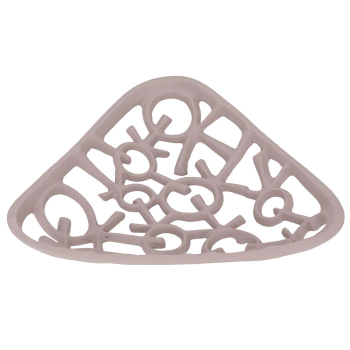 India Light pink serving plate triangle shape image 2