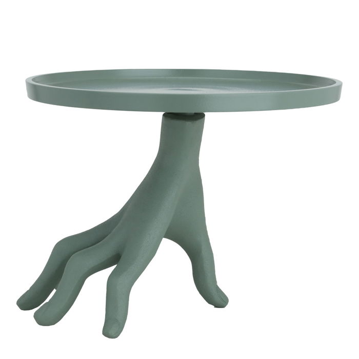 India Round Light Green Stand Cake With Hand Base image 1