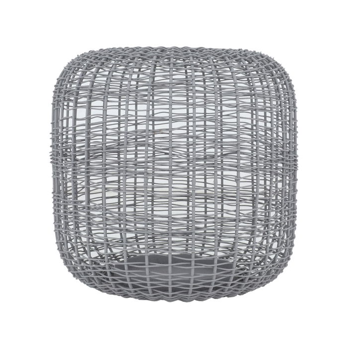 India light grey candle holder bird cage shape image 2