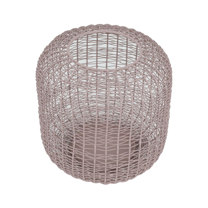 India light pink candle holder bird cage shape image 1