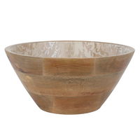 India Small Serving Bowl Deep Round Wood Woods Beige product image