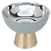 Light Grey Round Serving Stand With Gold Base (23.5 x 23.5 x 19 cm) product image