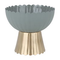 India Light Grey Round Serving Stand With Small Gold Base product image