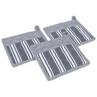 Gray and white pot holder set 3 pieces product image