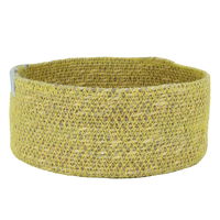 India Wicker Basket Yellow Triangle Gray 8.5 cm product image