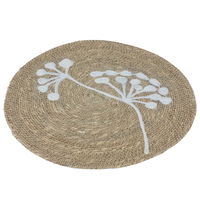 India Wicker Sheet Beige Rose White 33 cm product image