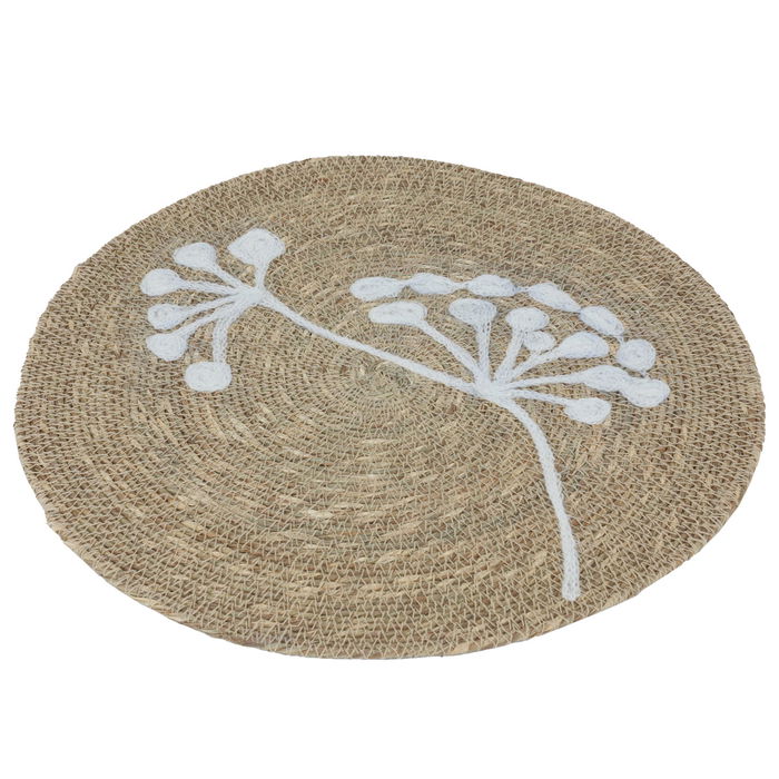 India Wicker Sheet Beige Rose White 33 cm image 1