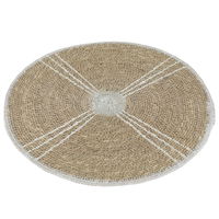 . India Beige Wicker Circle Sheet White 33 cm product image