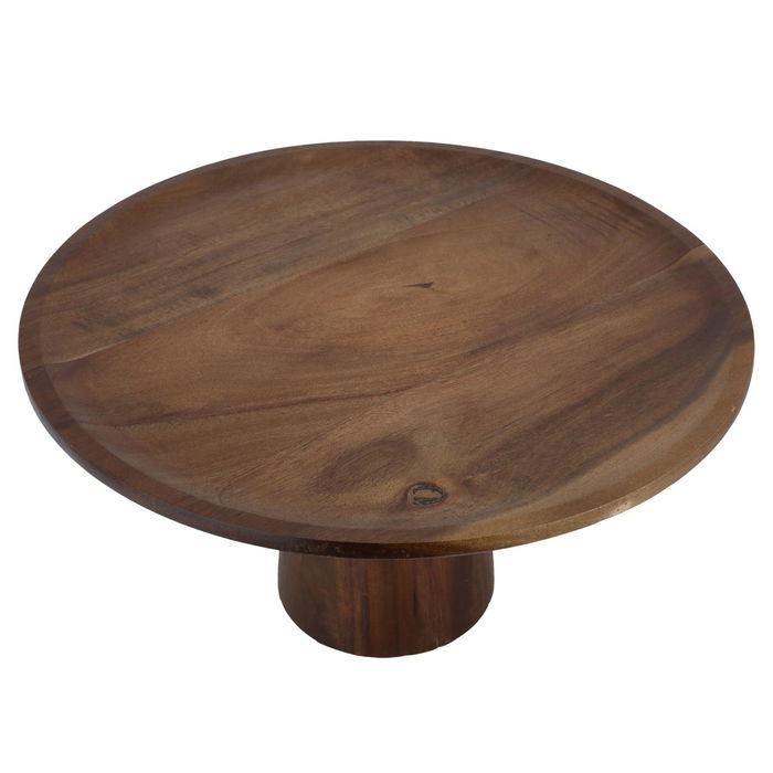 Wooden cake serving stand with base image 2