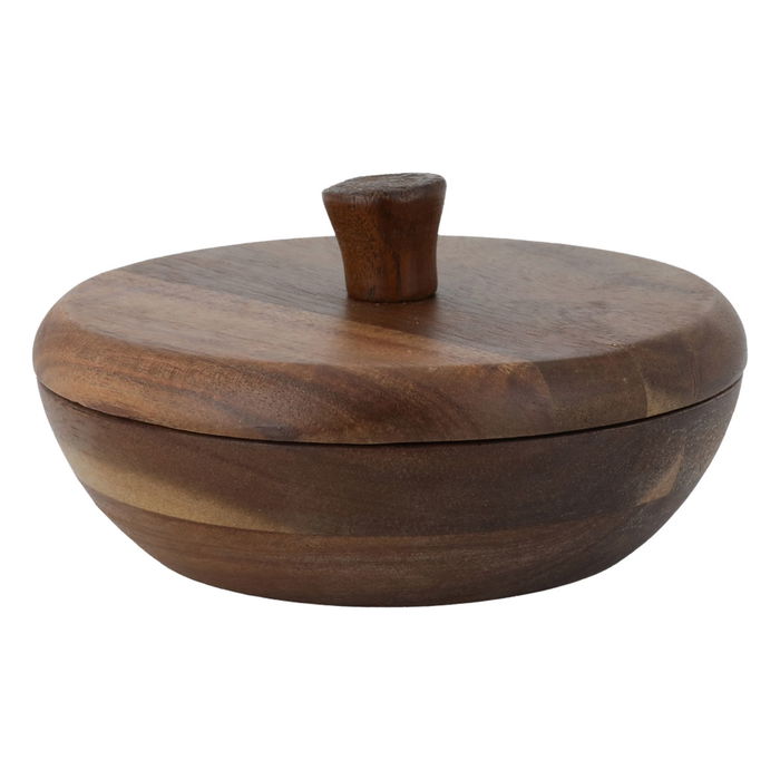 Round wooden date with lid image 1