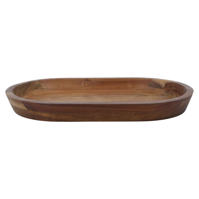 Wooden serving dish, large oval shape image 2