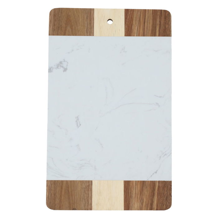 Large white marble wooden cutting board image 1