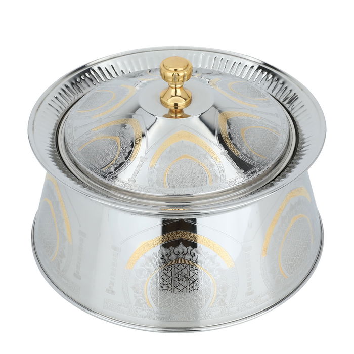 Maglet Silver Embossed Gold Food Container 2500 ml image 2