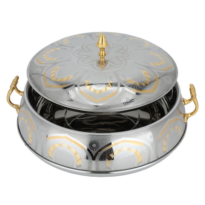 Maglet Silver Embossed Gold Food Container 6500 ml image 1