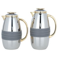 Asmaa thermos set, silver, dark gray and gold belt, two pieces product image