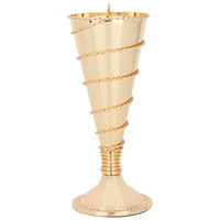 Stainless steel gilded spiral line incense burner product image