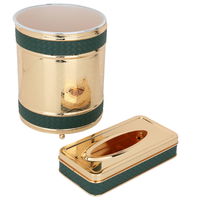 Tissue box set with golden remover bucket green line product image