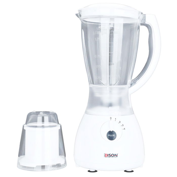 Edison Electric Blender White 2×1 1.5L 550W 4 Speeds image 1