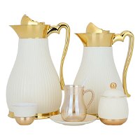 Serving set (tea + coffee), beige and gold, 52 pieces product image