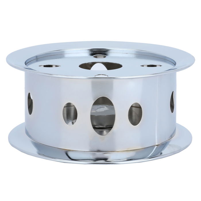 Round silver steel heating base image 1