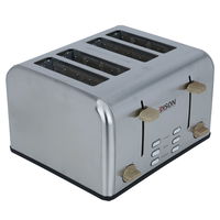 Edison Electric Toaster Stainless Wooden 1600W 4 Slices product image