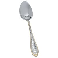 Silver Eating Spoon Set Embossed with Gold Calligraphy 6 Pieces product image