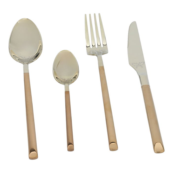 A set of gold steel spoons, 24 pieces image 3