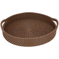 Tofria Brown Circular Wicker Hand product image