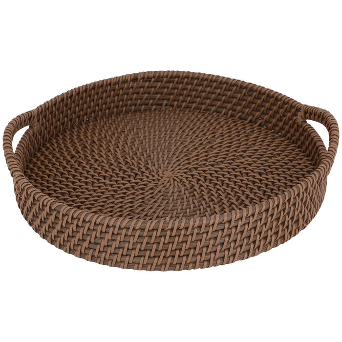 Tofria Brown Circular Wicker Hand image 1