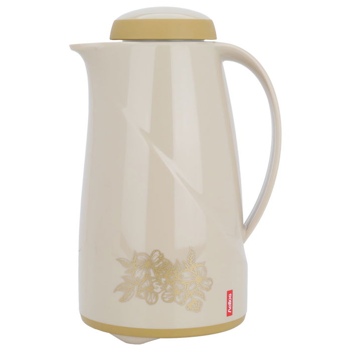 Helios German thermos beige rose pattern 1 liter image 1