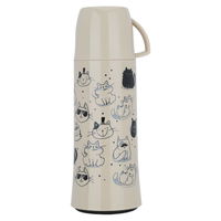 Helios German thermos, beige cat pattern, with lid, 0.75 litres product image