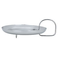 silver circular steel serving stand with hands and feet product image