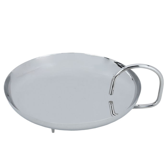 Circular steel serving stand with hands and legs image 2