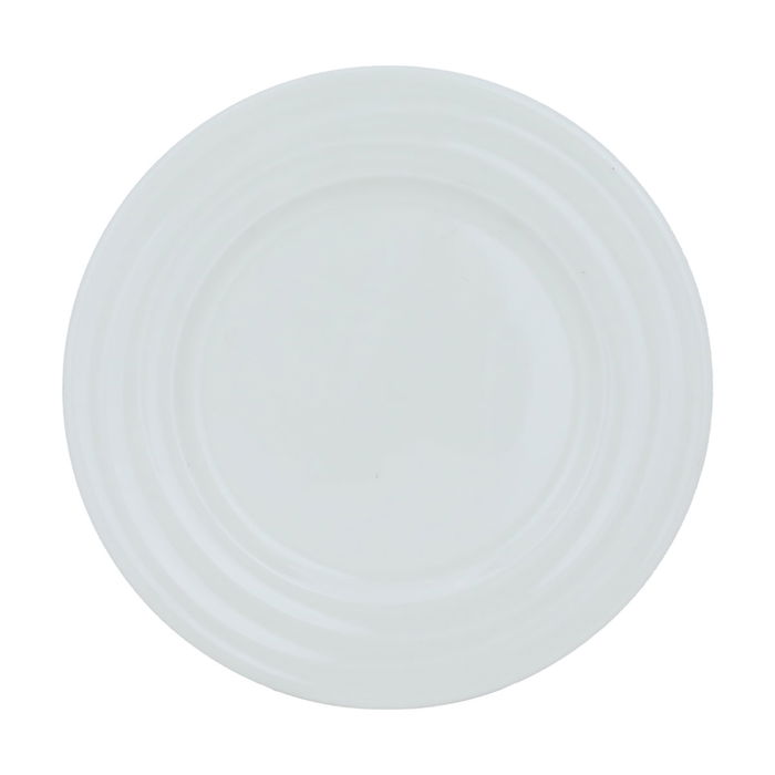 White round flat porcelain plate, 21 cm image 2