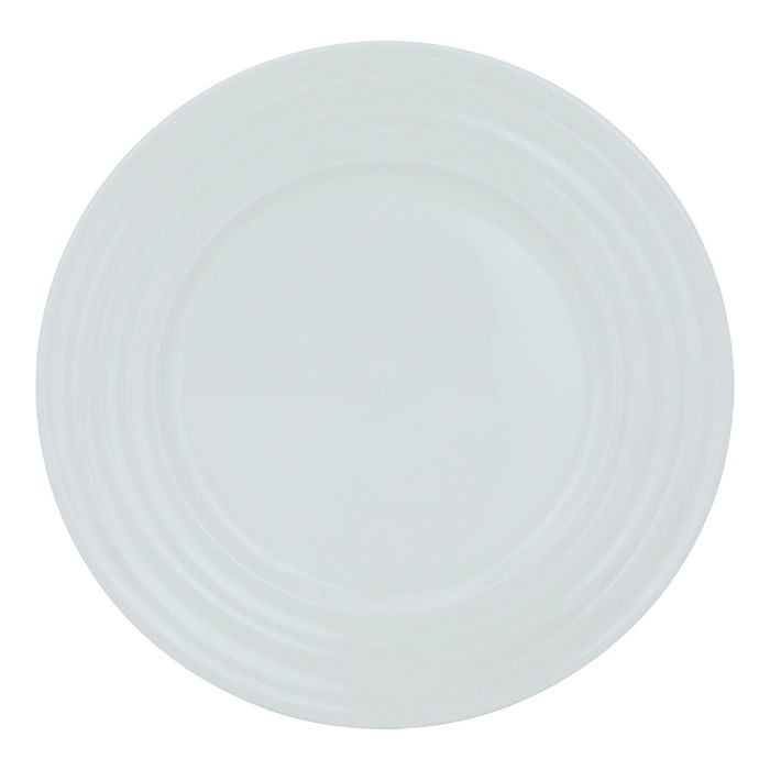 White round flat porcelain plate, 27 cm image 2