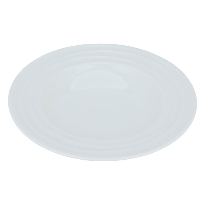 Deep white round porcelain plate, 23 cm image 1