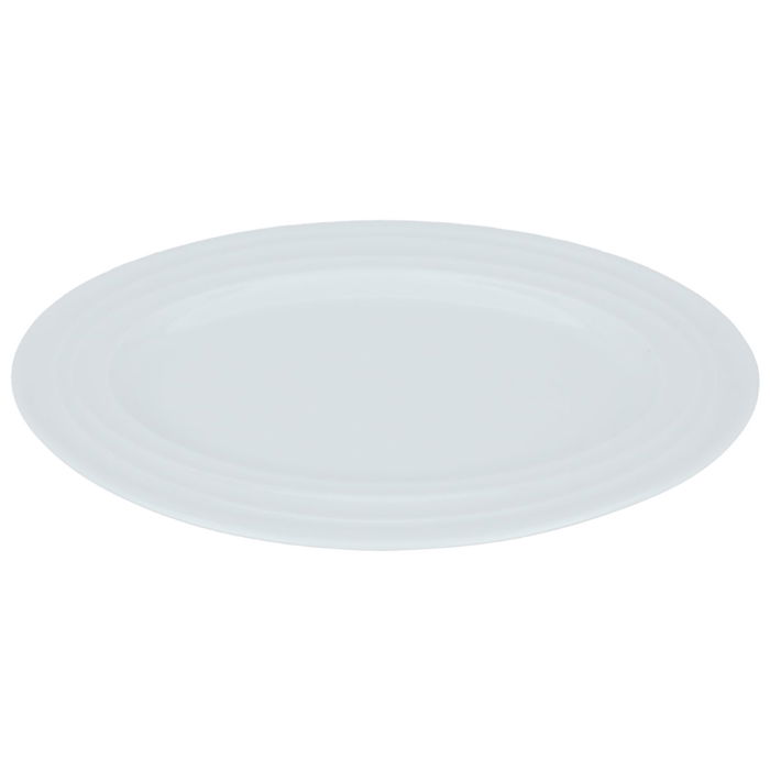 White oval porcelain plate, 30 cm image 2