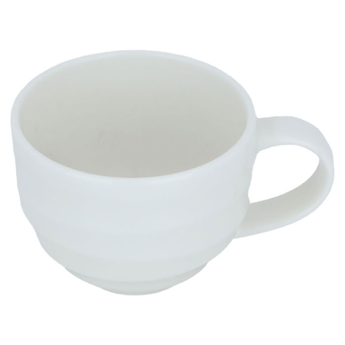 White porcelain coffee cup with saucer, 12.5 cm image 2