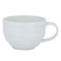 White porcelain tea cup with saucer, 15 cm product image