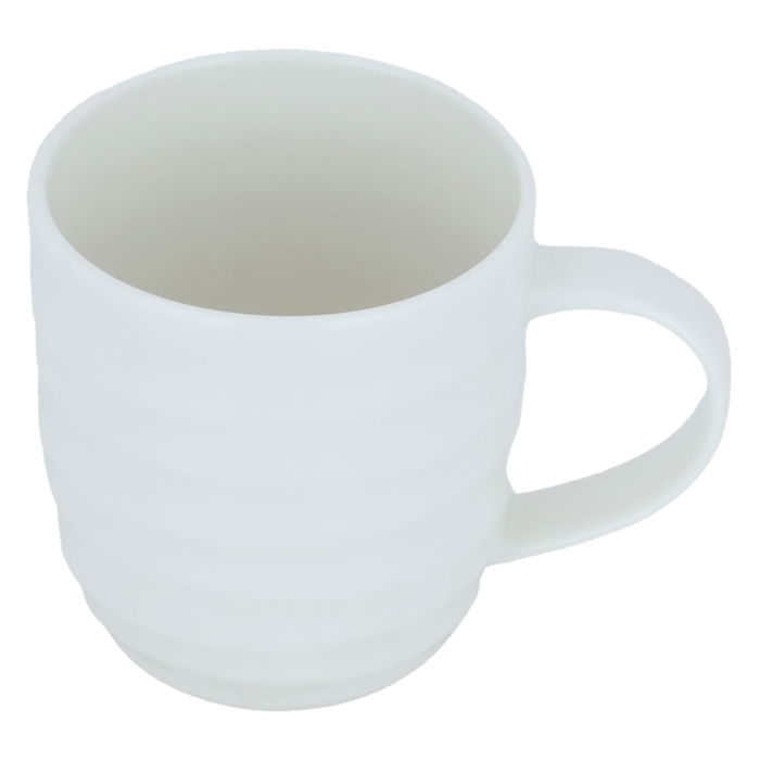 White porcelain cup with handle image 2