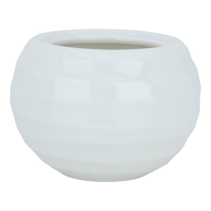 White porcelain sugar bowl with lid image 1