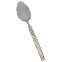 A set of gold engraved dinner spoons, 6 pieces product image