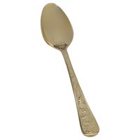 A set of golden wooded eating spoons, 6 pieces product image